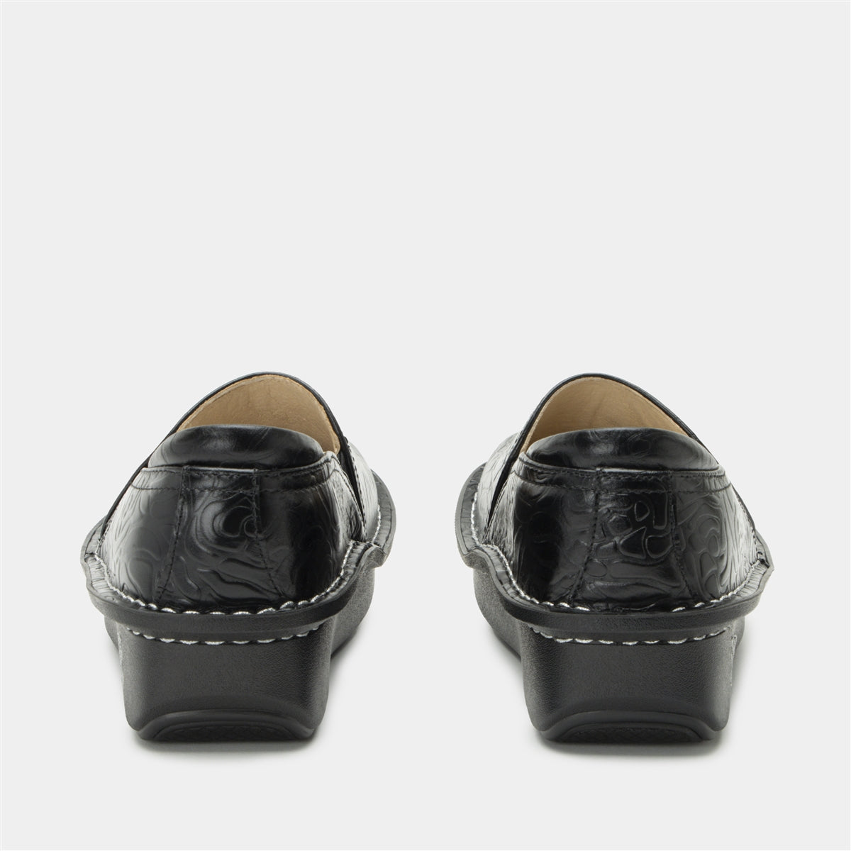Alegria Debra Black Embossed Rose