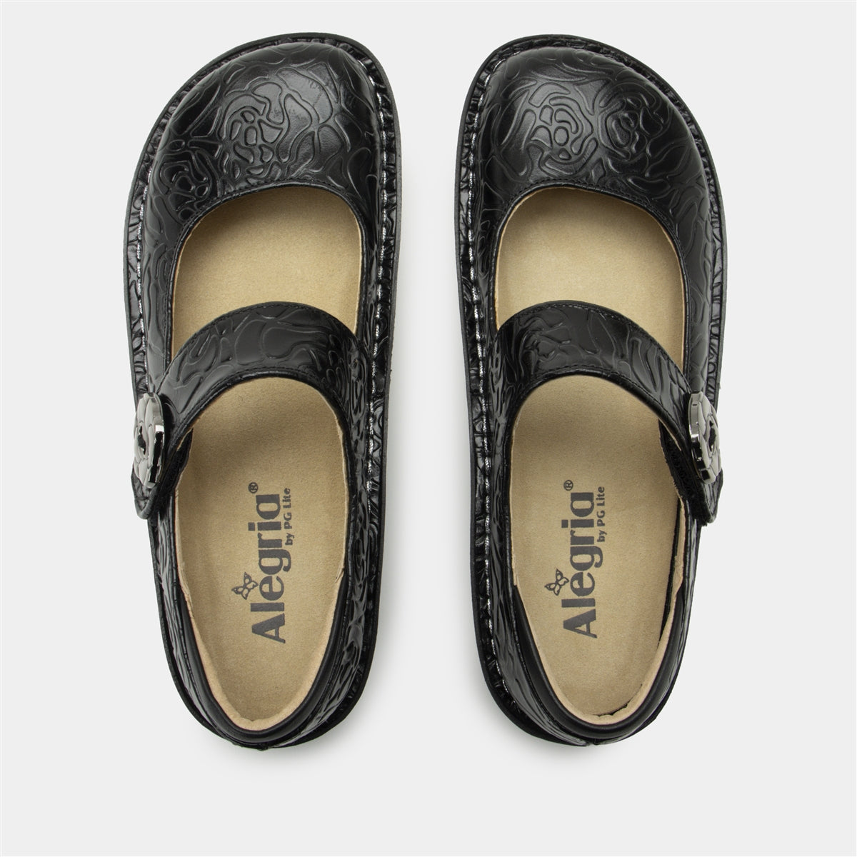 Alegria Paloma Black Embossed Rose