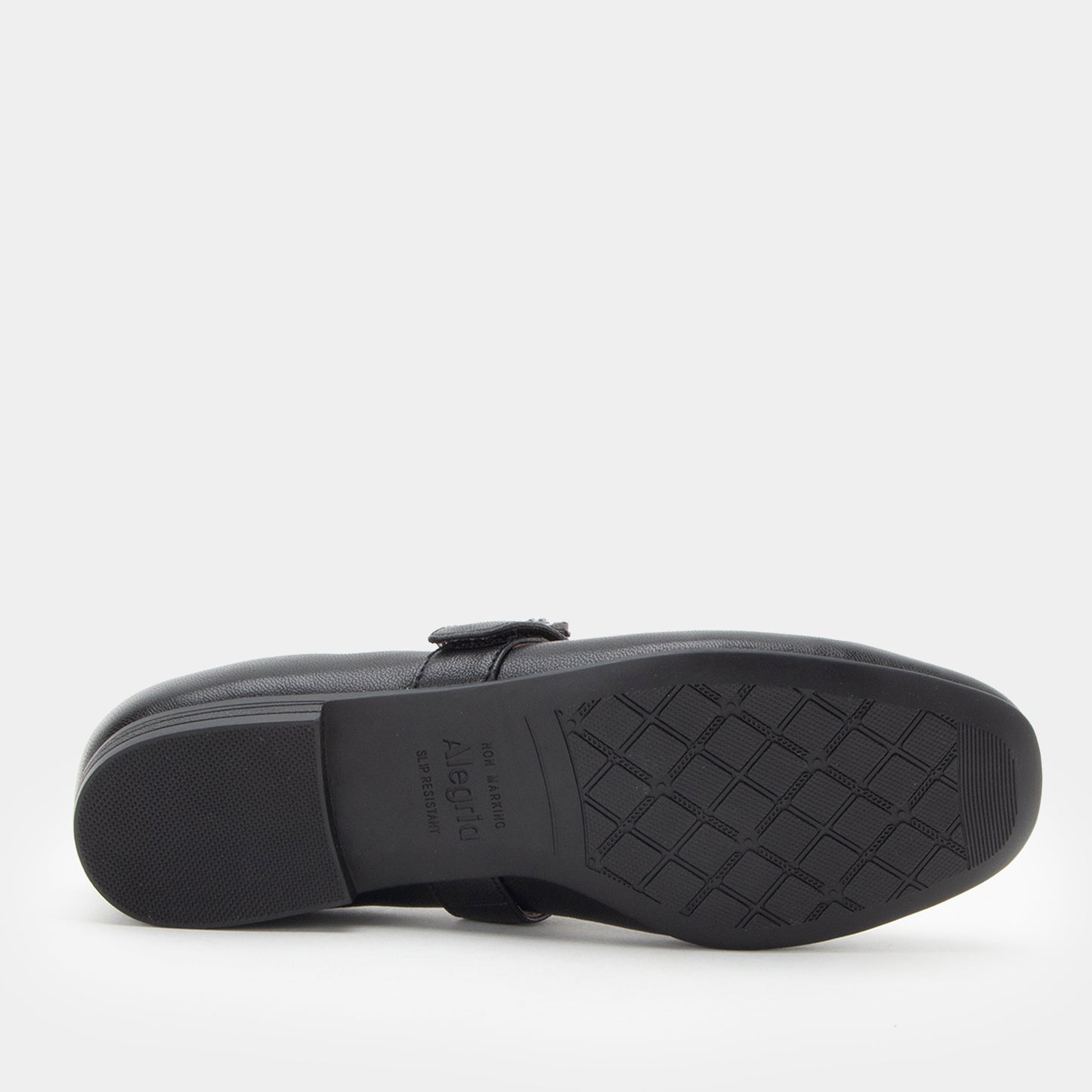 Black shoe sole on a white background