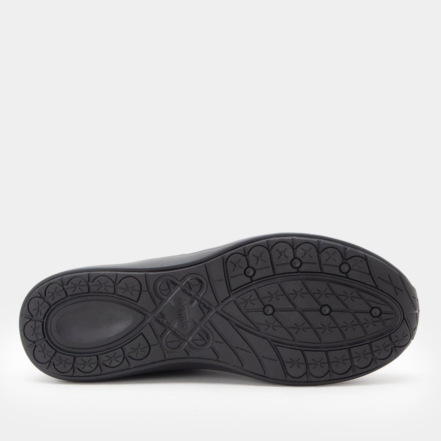 Black shoe sole on a white background