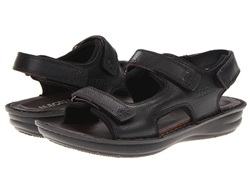 Alegria Men's Angler Black Tumble Sandal