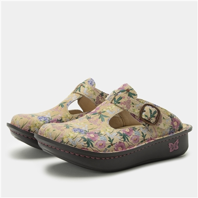 image of orthopedic support shoes with floral pattern