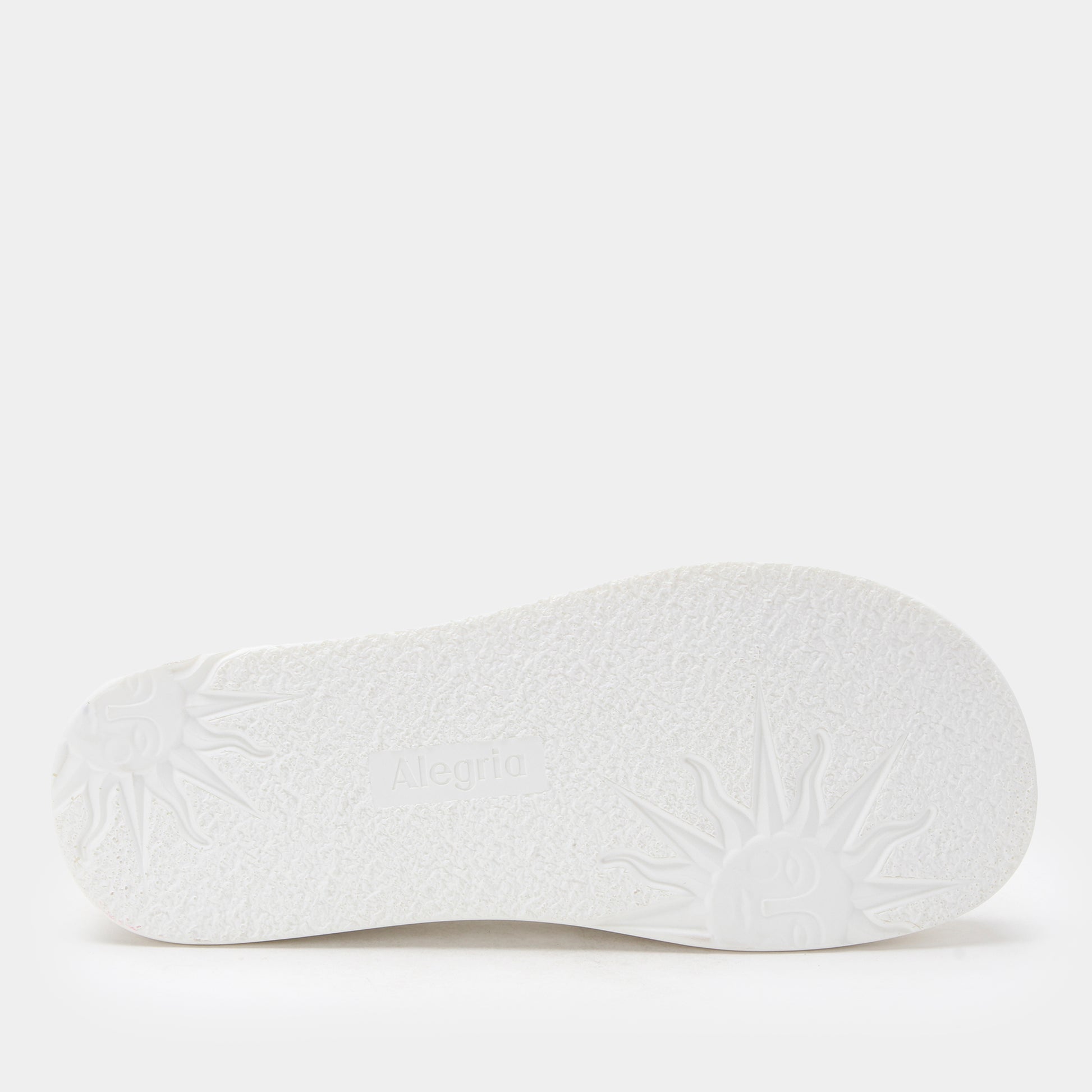 White sneaker sole on a light gray background