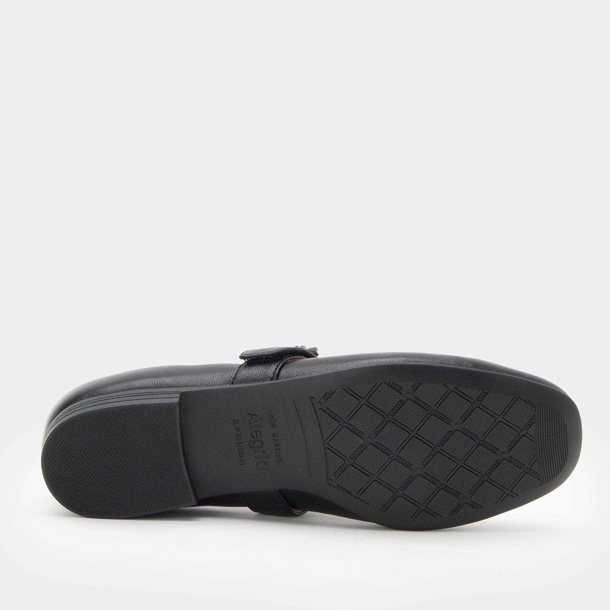 Black shoe sole on a white background
