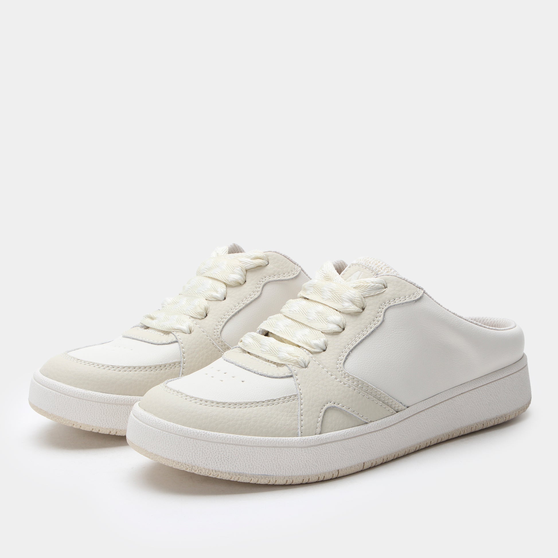 White sneakers on a light gray background