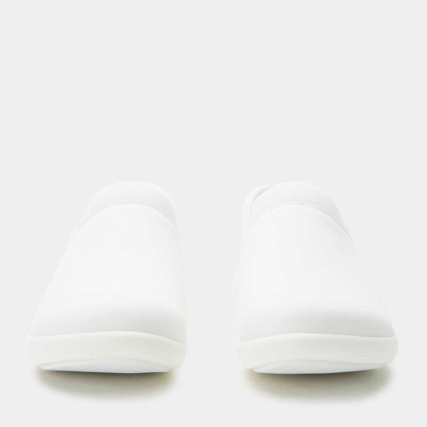 White sneakers on a white background