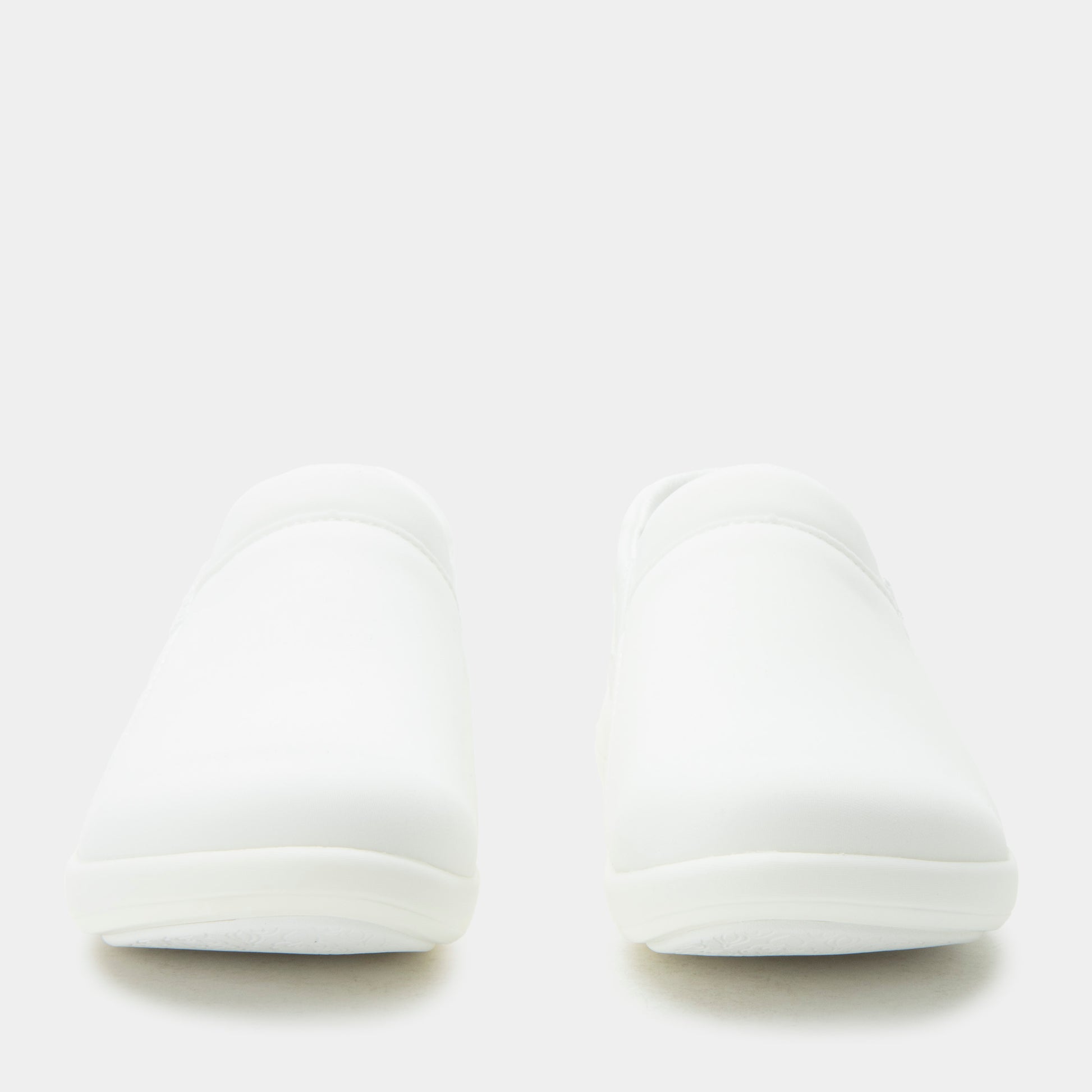 White sneakers on a white background