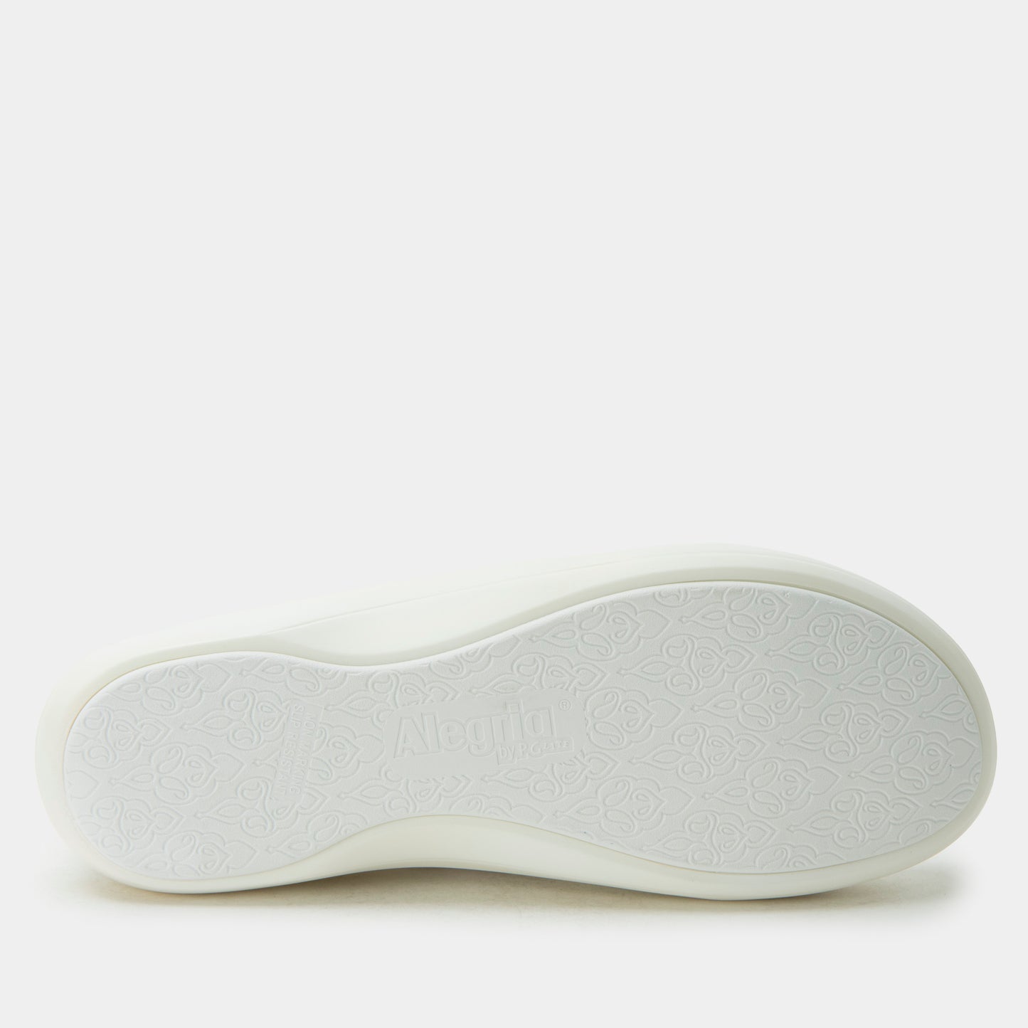White shoe sole on a light gray background
