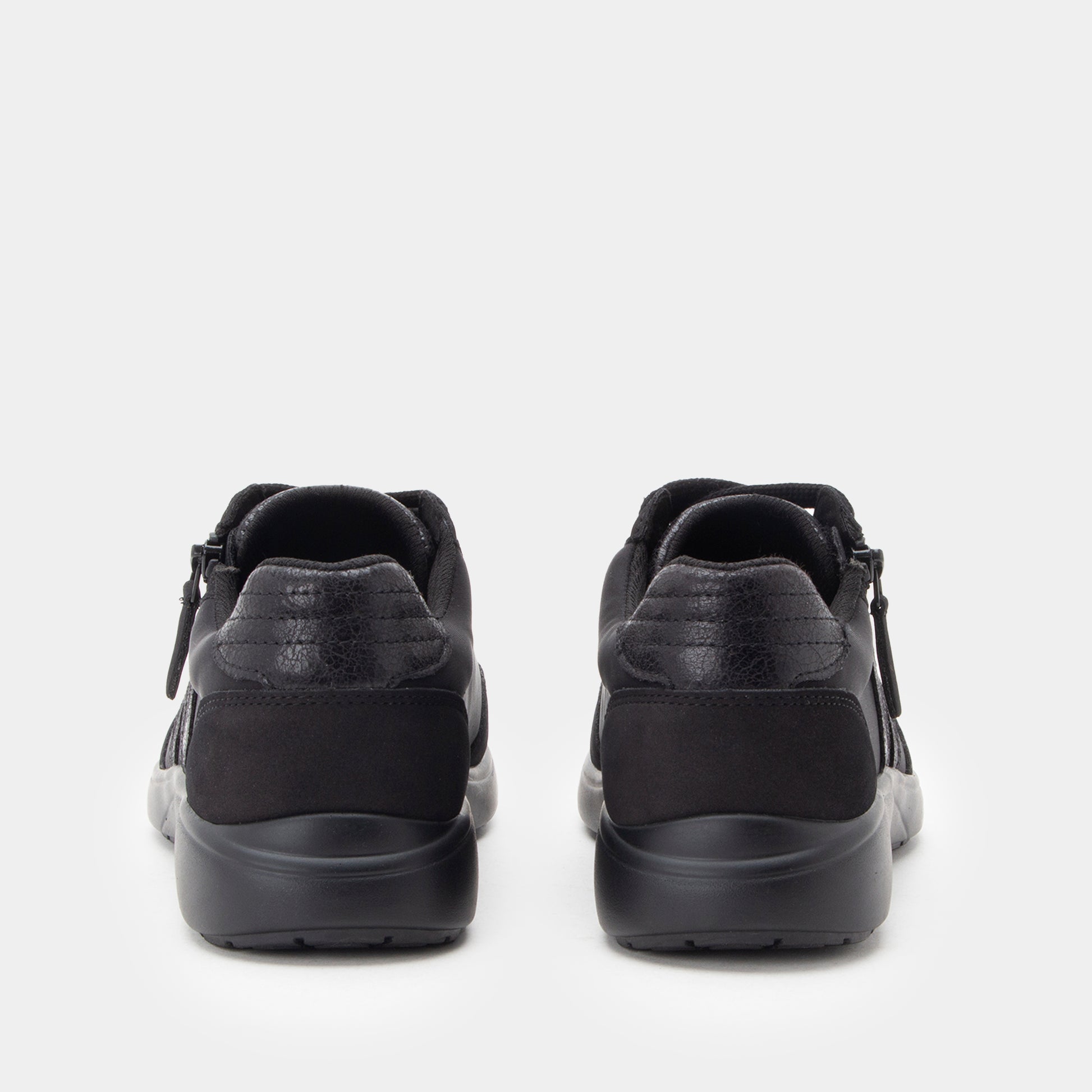 Black sneakers on a white background
