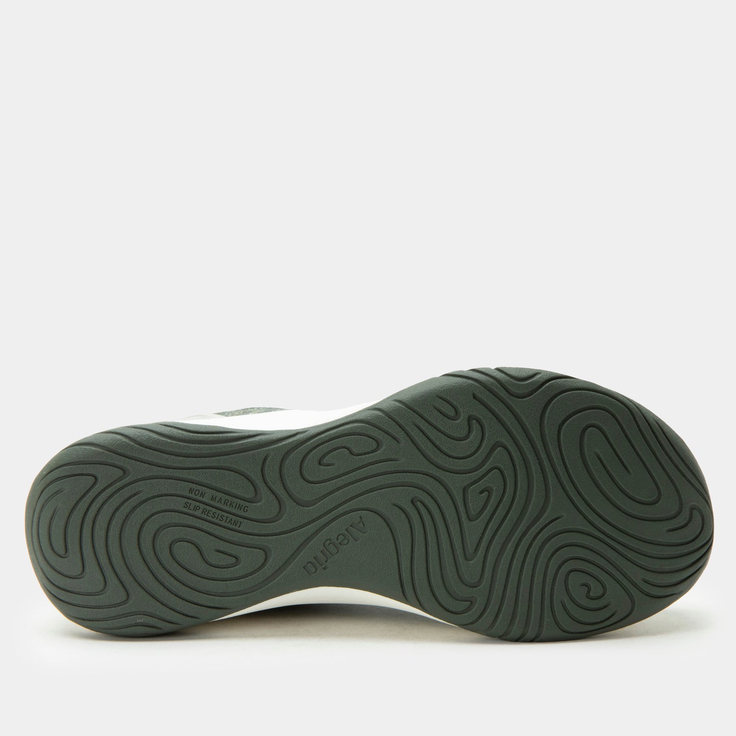 Black sole of a shoe on a white background