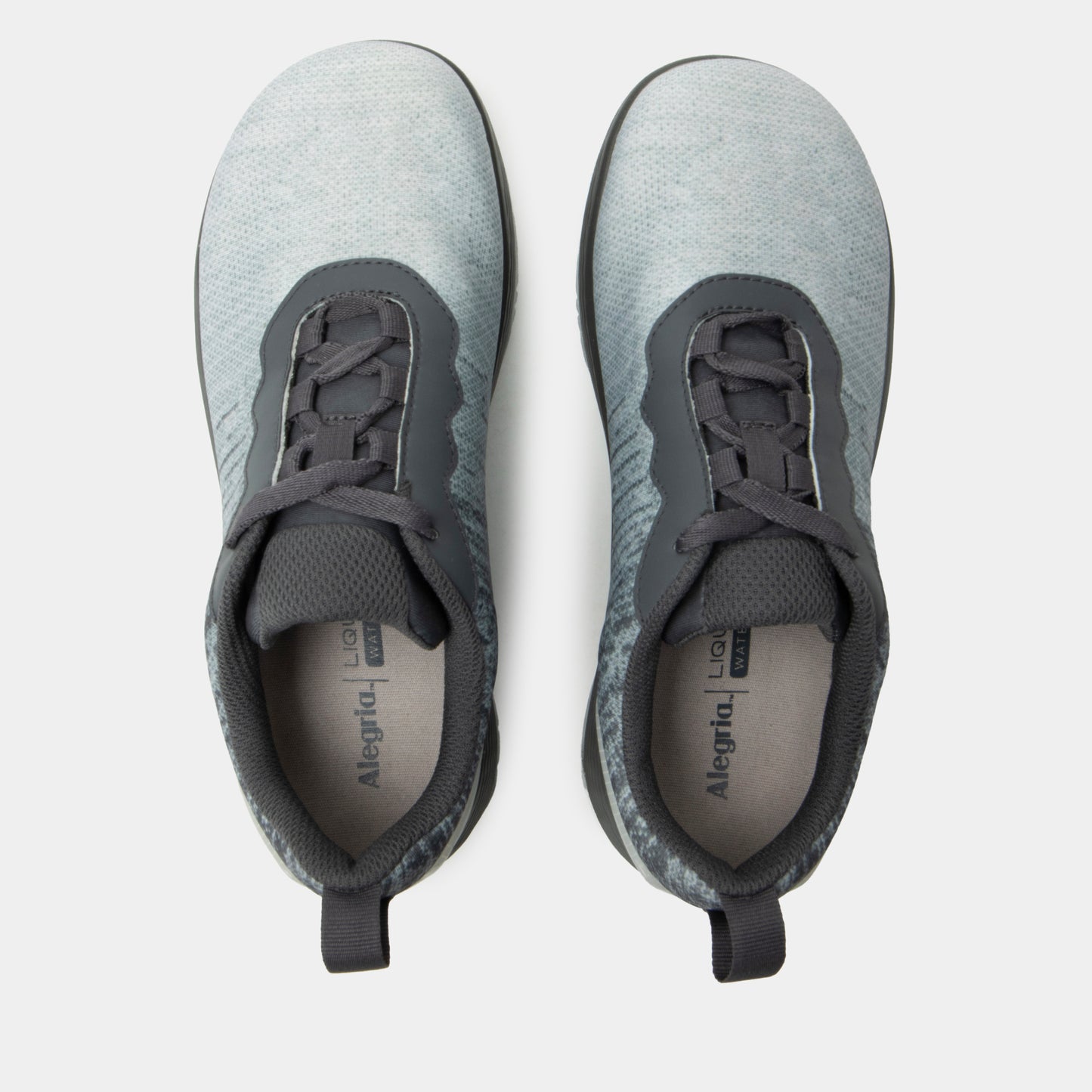 Pair of gray sneakers on a white background