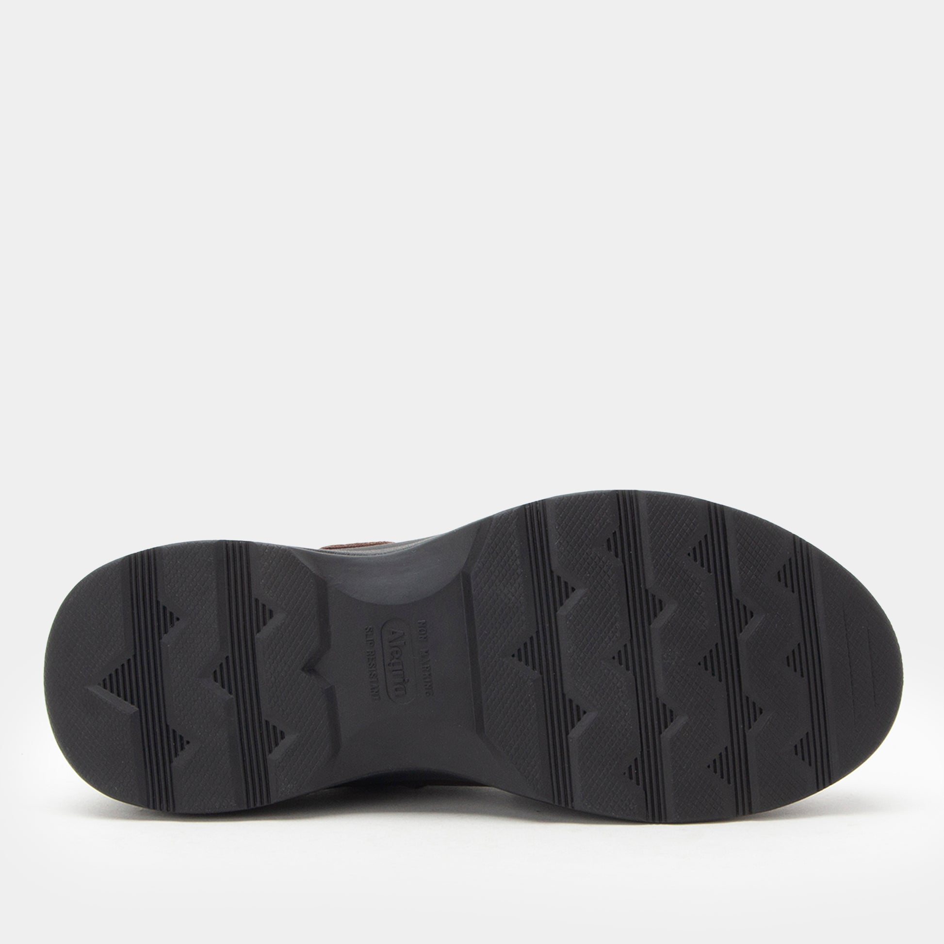 Black shoe sole on a white background