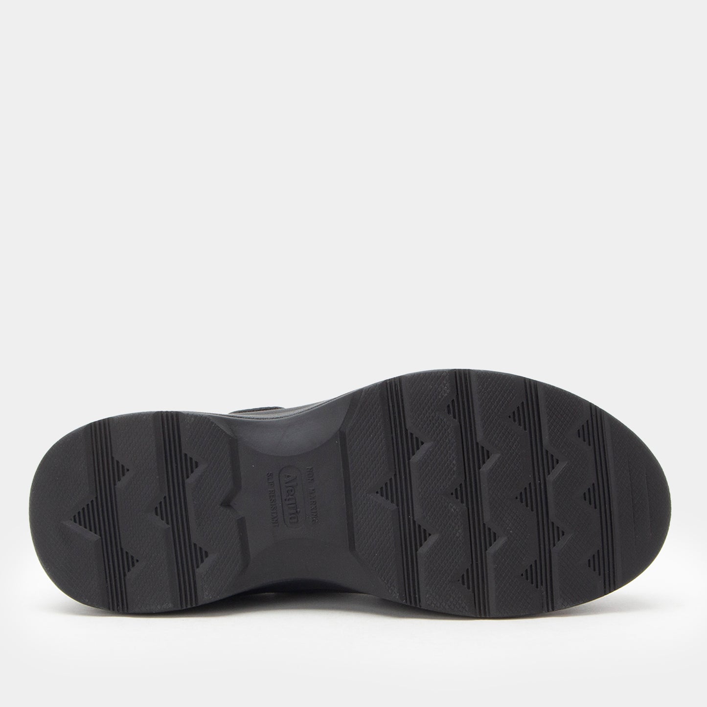 Black shoe sole on a white background