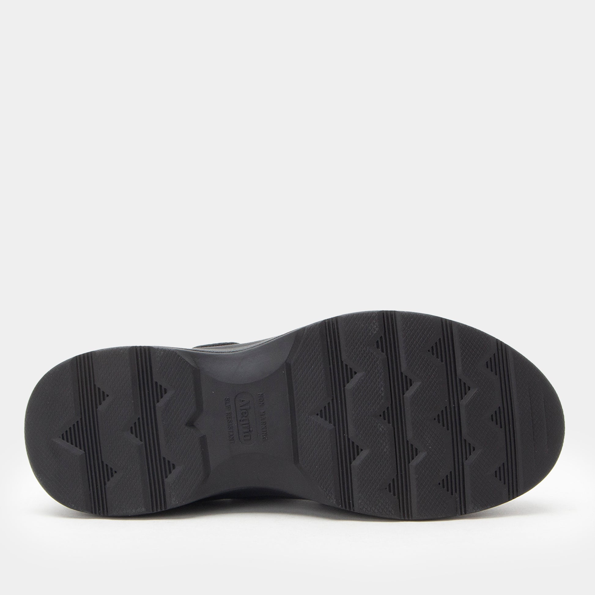 Black shoe sole on a white background
