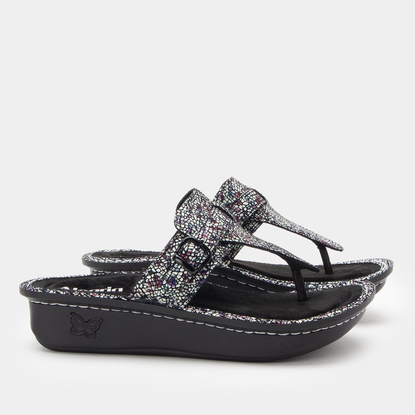 Black sandal on a white background