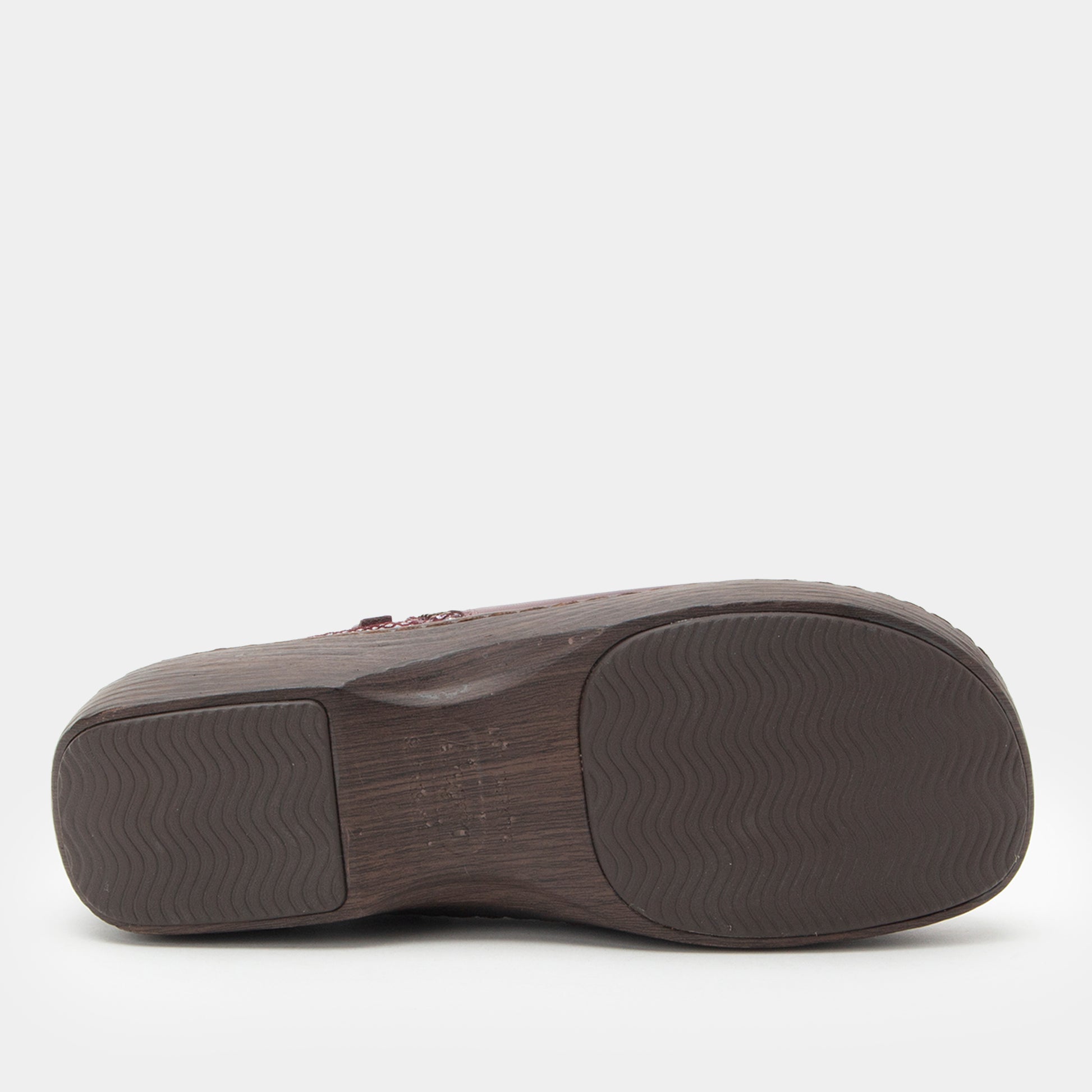 Brown shoe sole on a white background