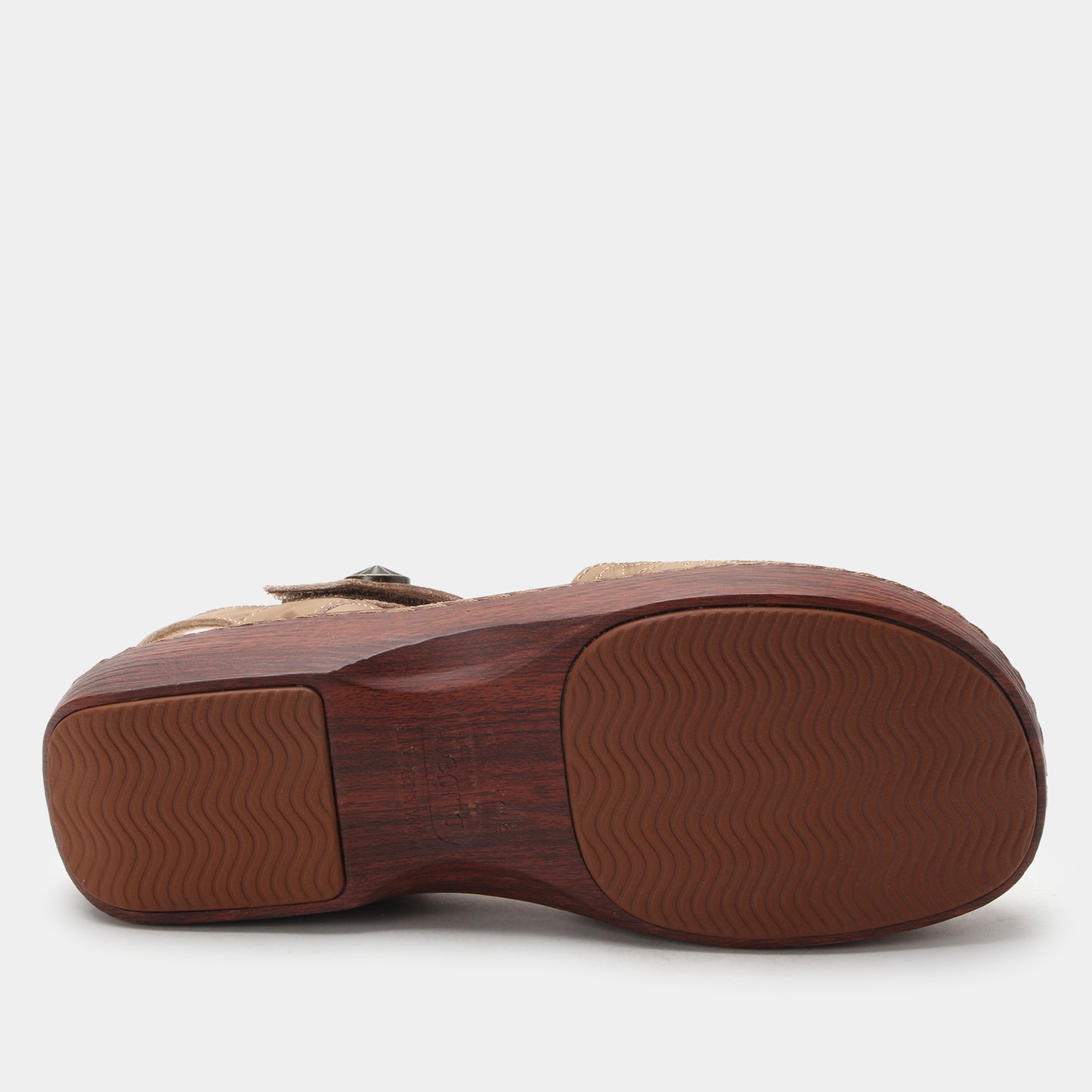 Brown shoe sole on a white background