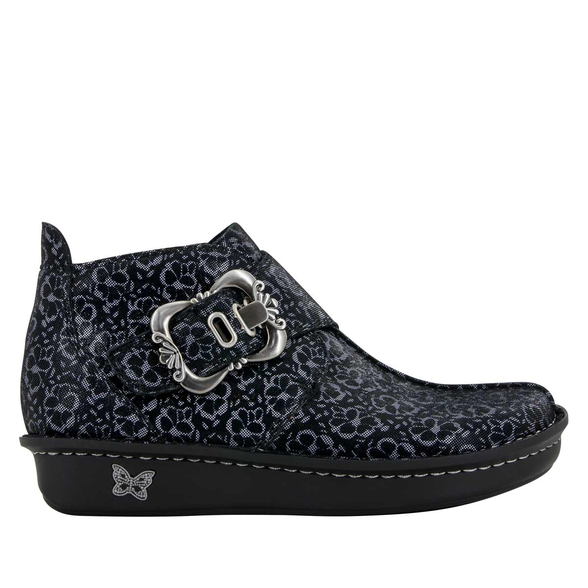 B,M BHFO 9914 Alegria Womens Caiti Black Leather Casual Boots Shoes 37 Medium