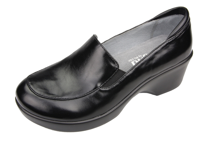 Alegria Shoes Emma Black Waxy Dress Loafer | Alegria