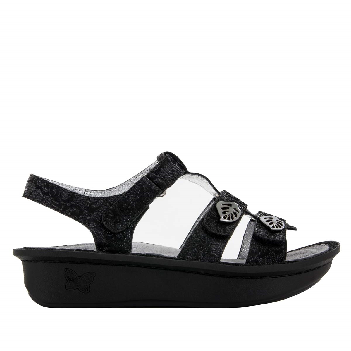Alegria Kleo Black Leaf sandal | The Original Alegria Shoe Shop