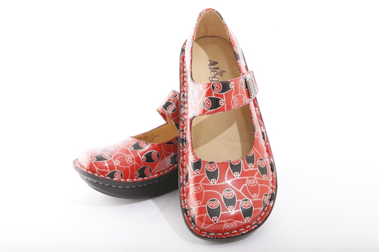 Alegria Shoes - Paloma Coral Owl Print Patent