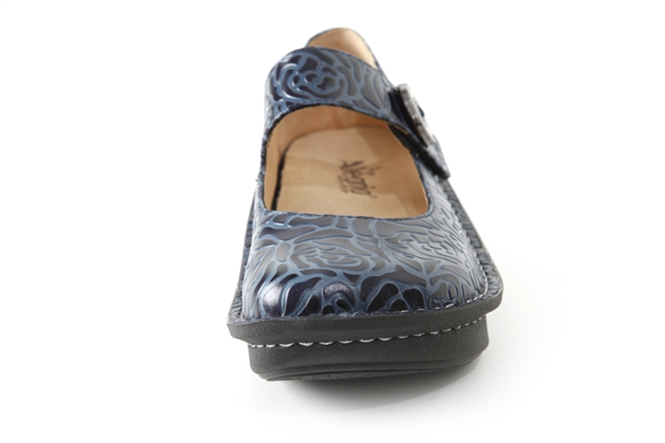 Alegria Shoes - Paloma Navy Embossed Rose
