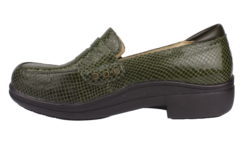 Alegria Shoes - Taylor Pro Olive Glossy Snake